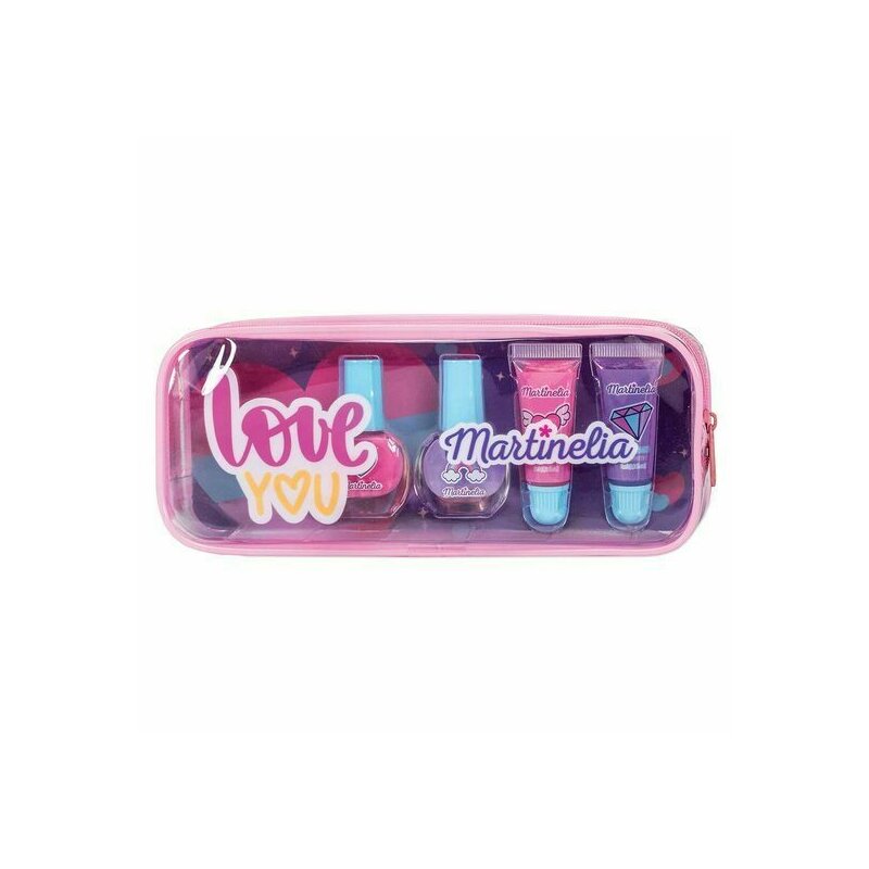 Penar cu accesorii pentru unghii si buze, fetite, love you, martinelia