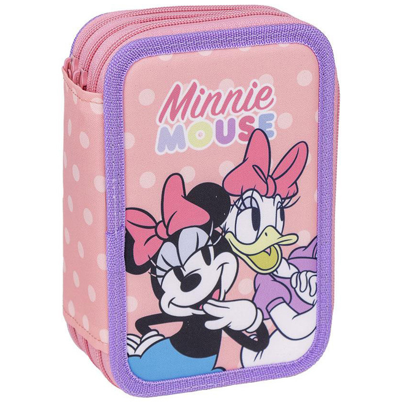 Penar echipat minnie mouse & friends cu 3 compartimente, 44 piese