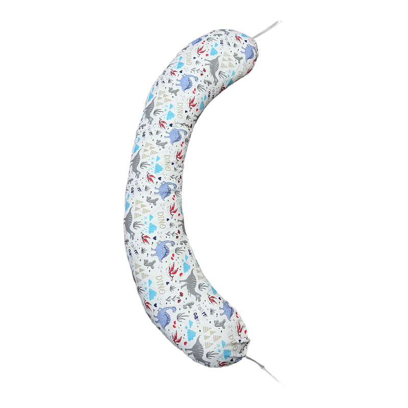 Perna de gravide alăptare și antireflux cu husa detașabilă deseda tip cornulet dinozauri gri