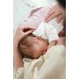 Babyly - Perna pentru gravide si alaptare, bumbac brodat si umplutura ferma, antialergica, Big cu maner, Roz,  - 4