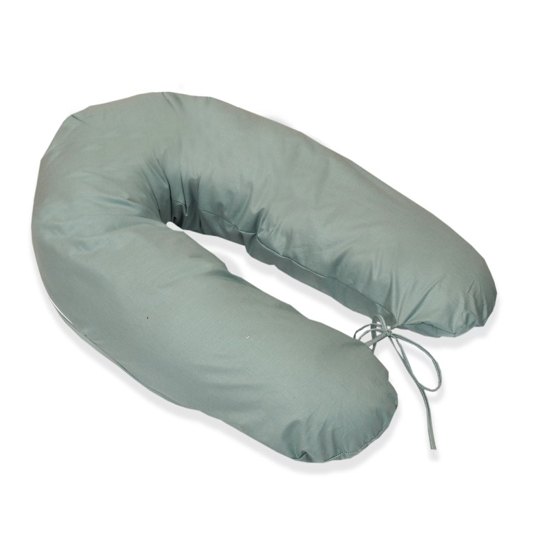 Perna pentru gravide si alaptare, husa detasabila din bumbac 100% si umplutura antialergica babysoft , pure salvia, amy