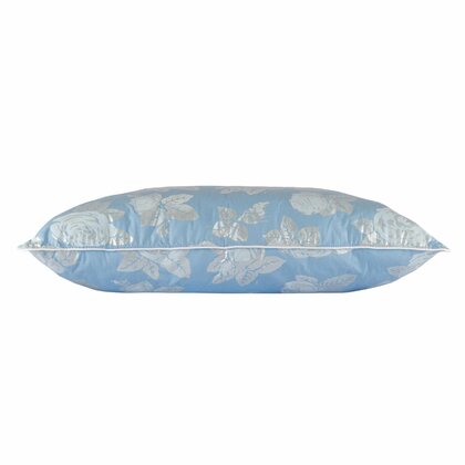 Somnart - Perna SOMNART, 60x60 cm, umplutura pene 90%, puf 10%, bumbac 100%, model floral blue