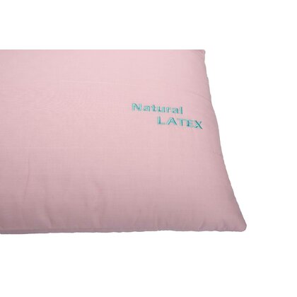 Somnart - Perna  LATEXCEL, 66x38x14 cm, latex natural, husa bumbac 100%, roz