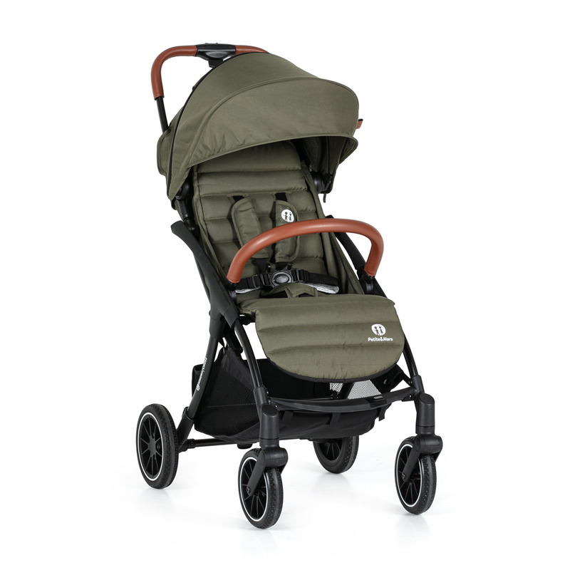 Petite&Mars – Carucior sport Cross, Autopliabil, 6 luni+, Bara detasabila, Pliabil cu o mana, SPF 40, Sustine pana la 22 kg, Conform cu standardul EN 1888-2:2018, Verde Pret Mic Numai Aici imagine 2022
