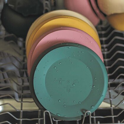 Petite&Mars - Farfurie din silicon fara BPA, Cu ventuza, TAKE&MATCH, 6 luni+, 400 ml, Verde Inchis