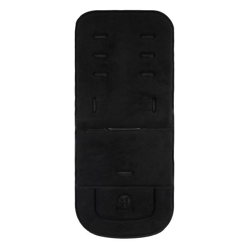 Petite&mars - insertie carucior, cu memorie, din spuma densa pentru confort sporit, universala, cu decupaje pentru centura de siguranta in 3 sau 5 puncte, 80x33 cm, 0 luni+, negru