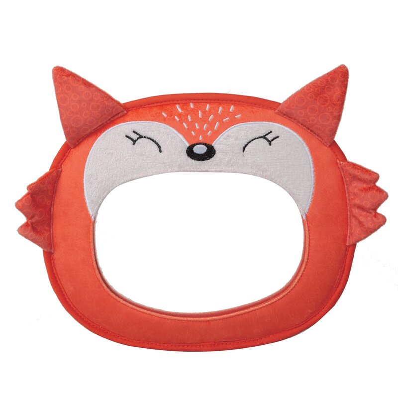 Petite&mars - oglinda auto pentru supraveghere bebelusi, zoo, 31,75 x 25,4 cm, vulpe rosie