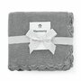 Petite&Mars - Paturica tricotata Harmony, Cu margini crosetate, Dimensiune 80x100 cm, 100% bumbac, Gri - 1
