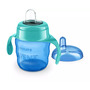 Philips Avent - Canuta cu tetina de formare, 6 luni+, 200 ml, Fara BPA, Lavabila in masina de spalat, Albastru - 1