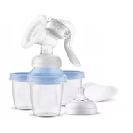 Pompa manuala, Philips Avent, Cu accesorii, BPA Free, Cu recipiente de stocare incluse, Plastic, Alb