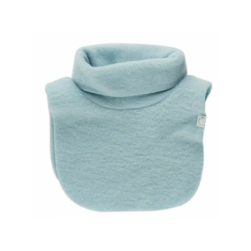 Pieptar gros celestial blue din lana merinos organica fleece - iobio