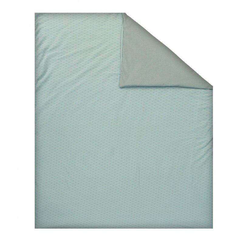 Amy - pilota pentru copii din bumbac, fata dubla, umplutura hipoalergenica babysoft, salvia, 150x100cm