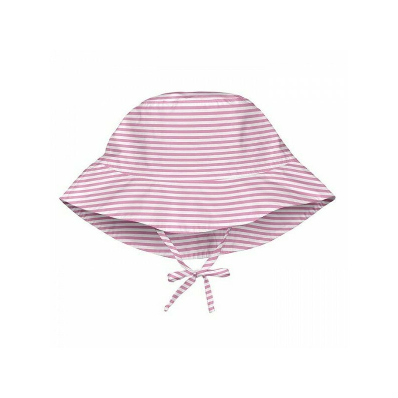Pink pinstripe 9-18 luni - palarie fete spf 50+ reglabila green sprouts by iplay