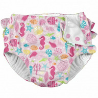 Pink Sealife 6 luni - Slip inot refolosibil SPF 50+ cu capse si volanase Green Sprouts by iPlay