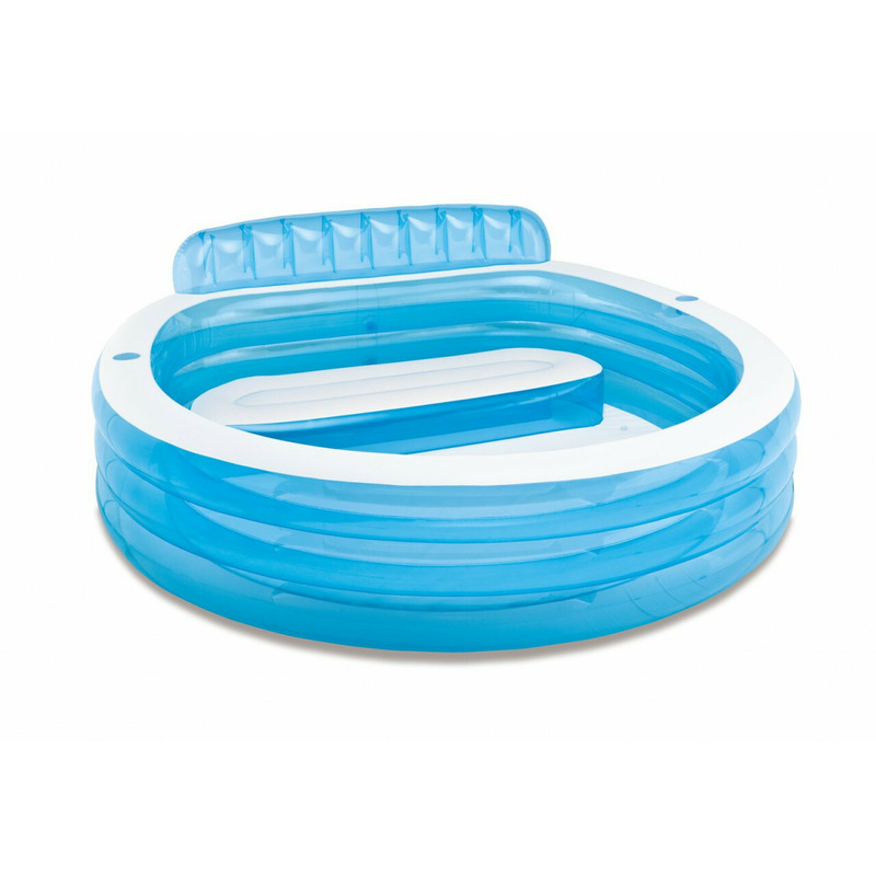 Piscina gonflabila cu scaun, intex, family center, 57190np, 224 x 216 x 76 cm