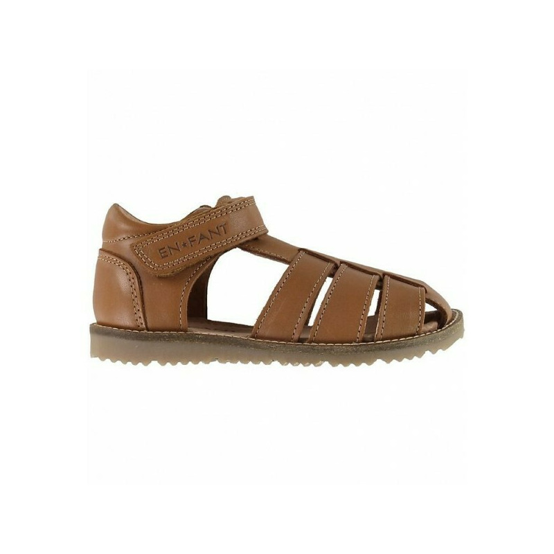 Plain big camel 27 - sandale din piele cu inchidere velcro pentru copii