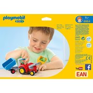 Playmobil - 1.2.3 Tractor Cu Remorca