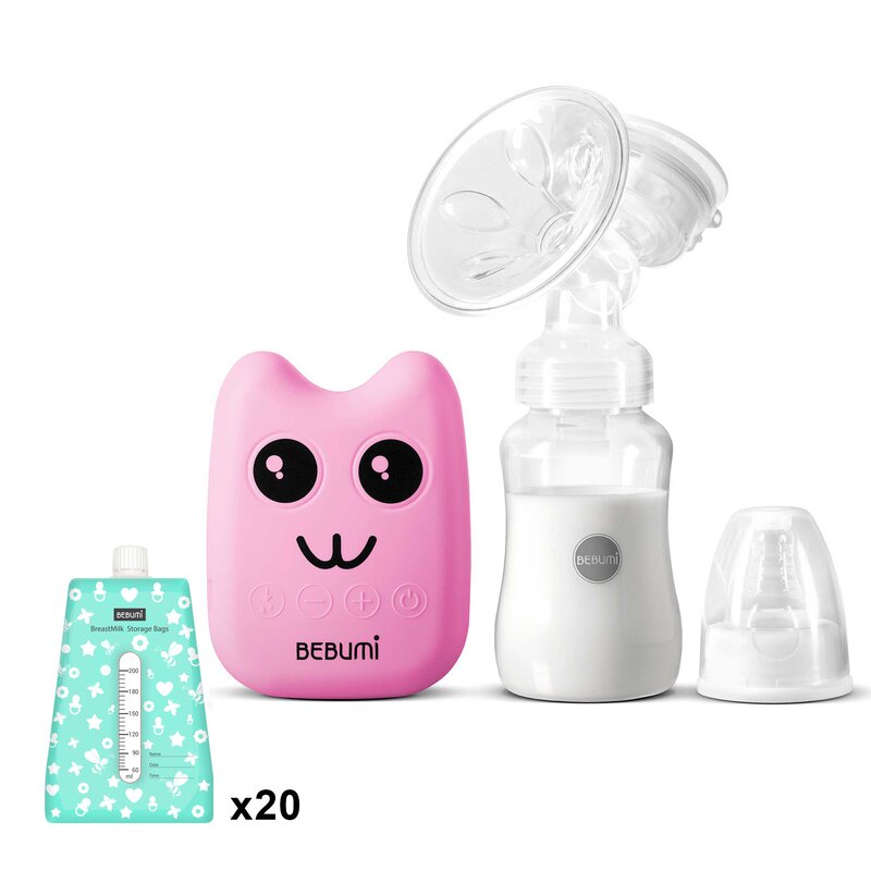 Bebumi - pompa de san electrica bs eco pisica + 20 pungi deluxe