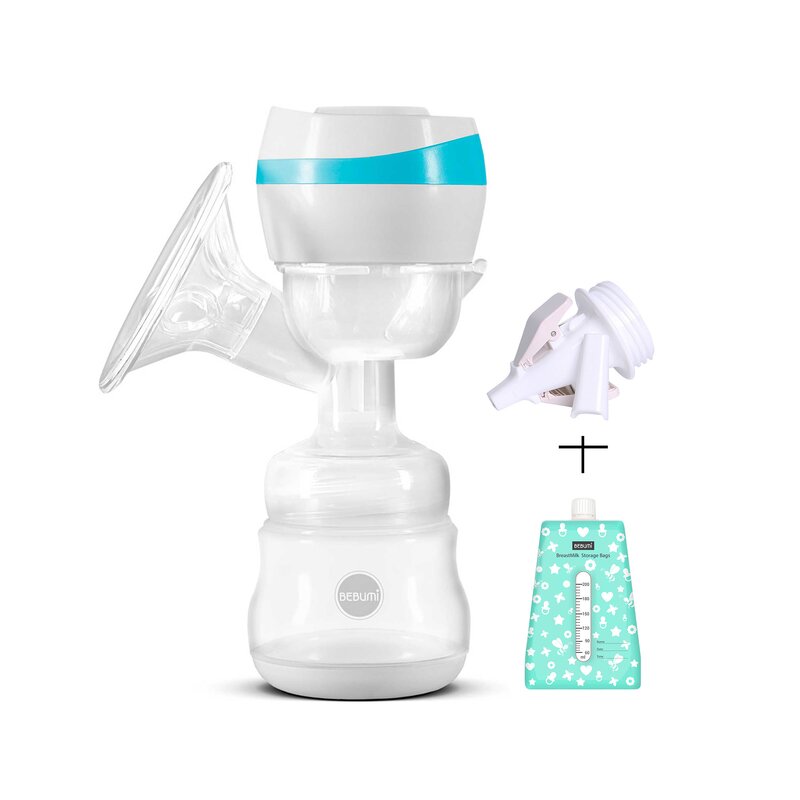 Bebumi - pompa san bs1 blue + adaptor 5.2 cm + 10 pungi deluxe