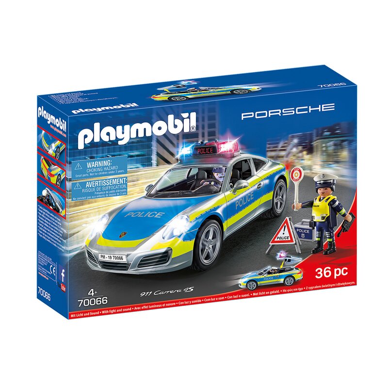 Playmobil - Masina Porsche 911 Carrera 4S politie