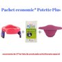 Potette Plus - Pachet economic Roz olita portabila + liner reutilizabil + 10 pungi biodegradabile - 1