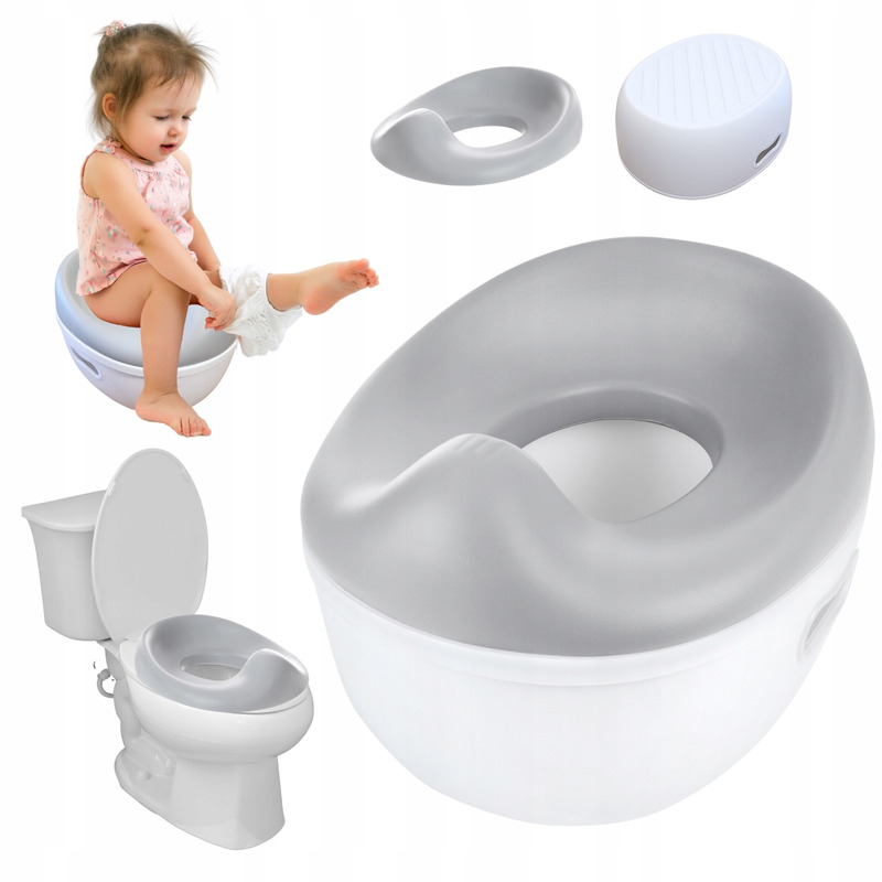 Primabobo - olita 3 in 1, reductor, inaltator si olita propriu-zisa, din spuma pu, suprafata anti-stropire pentru baieti, 33 x 28 x 21 cm, alb