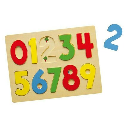 Viga - Puzzle din lemn Numere , Puzzle Copii, piese 10