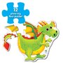 THE LEARNING JOURNEY - Puzzle de podea Dragon Puzzle Copii, piese 12 - 4