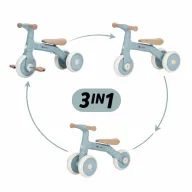 Bicicleta/tricicleta, Petite&Mars, 3 in 1, Multifunctionala, Cu/fara pedale, Ghidon directionabil, Sa reglabila pe inaltime, 2.3 kg, Pana la 25 kg, 12-36 luni, Albastru