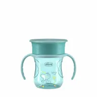 Canuta 360, Chicco, Perfect Cup, Anti-Scurgere, Manere ergonomice, Detasabile, Capacitate 200 ml, Compatibila cu masina de spalat vase, Fara BPA, 12 luni+, Verde