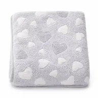 Paturica bebe, New Baby, 80x90 cm, Pufoasa, Grey Heart