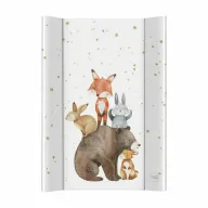 Saltea de infasat, Ceba Baby, Ultra Light, 50x70 cm, Cu intaritura, Pentru comode, masute de infasat si patuturi, Fara BPA, 0 luni+, Forest Friends