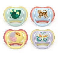 Set 2 suzete bebelusi, Philips Avent, Ultra Air, Ortodontice, Silicon moale, Ventilate, Senzatie naturala, Fara BPA, 0-6 luni, animalute