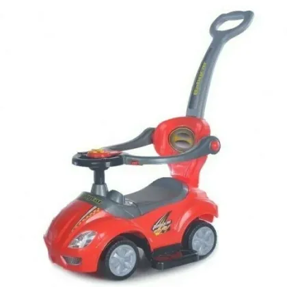 Baby Mix - Vehicul de impins Multifunctional 3 in 1 Ride On, Rosu, Resigilat