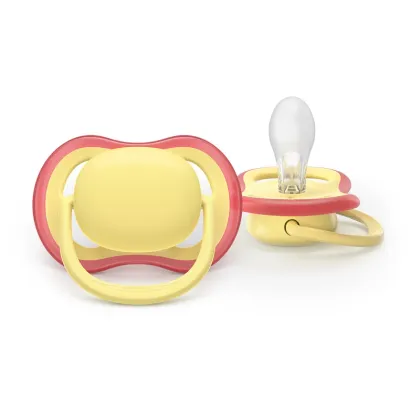 Set 2 suzete bebelusi, Philips Avent, Ultra Air, Ortodontice, Silicon moale, Ventilate, Senzatie naturala, Fara BPA, 0-6 luni, multicolor