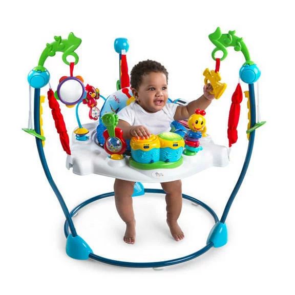 Centru de activitati, Baby Einstein, Jumper integrat, Rotire 360 grade, Cu lumini, sunete, 4 pozitii de ajustare pe inaltime, De la 6 luni, Sustine 11 kg, Multicolor