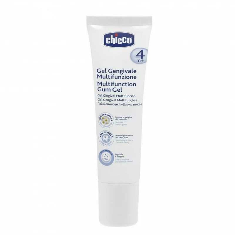 Gel gingival, Chicco, Multifunctional, Cu efect de calmare, Cu proprietati antibacteriene, 30 ml, 4 luni+