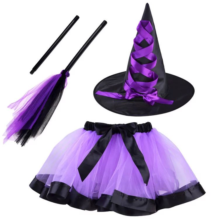 Costum de Halloween pentru copii, Vrajitoare, Violet