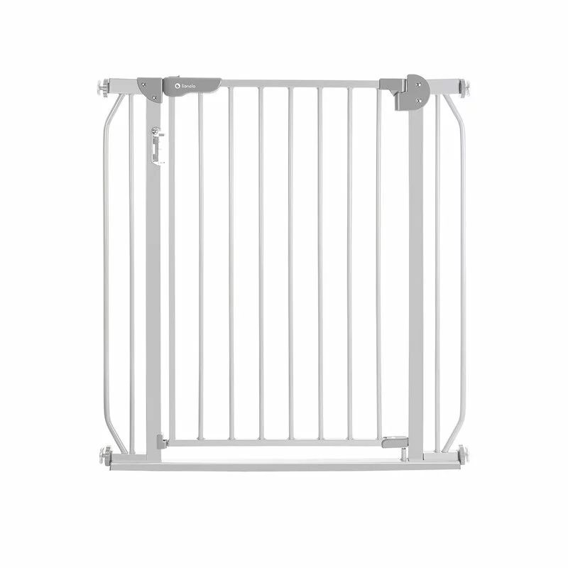 Poarta de siguranta, Lionelo, Truus Slim Led, Prin presiune, Cu lumina Led cu senzor, 105 cm, Conform cu standardul european de securitate EN1930, Gri