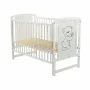Patut din lemn bebe, 120x60 cm, Cu laterala culisanta, Din lemn de pin si mdf, Stabil si rezistent, Inaltime saltea reglabila pe 3 nivele, Laterala cu 3 bete detasabile, EN716-1, EN716-2, Alb, Babyneeds, Timmi - 11