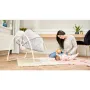 Fotoliu balansoar, Lionelo, Ruben, Electric, Cu spatar reglabil, Cu 12 melodii relaxante si sunete ale naturii, Cu 3 programe de balansare automata, Conform cu standardul european EN 16232, 68x65 cm, Gri/Turcoaz - 19