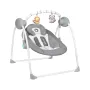 Fotoliu balansoar, Lionelo, Ruben, Electric, Cu spatar reglabil, Cu 12 melodii relaxante si sunete ale naturii, Cu 3 programe de balansare automata, Conform cu standardul european EN 16232, 68x65 cm, Gri/Turcoaz - 2