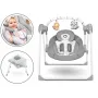 Fotoliu balansoar, Lionelo, Ruben, Electric, Cu spatar reglabil, Cu 12 melodii relaxante si sunete ale naturii, Cu 3 programe de balansare automata, Conform cu standardul european EN 16232, 68x65 cm, Gri/Turcoaz - 13