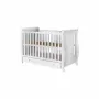 Patut copii din lemn Hubners Mira 120x60 cm alb cu sertar - 1