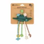 Jucarie senzoriala, Petite&Mars, Crazy rocket, Din silicon, Fara BPA, Moale si flexibila, 20 cm, 10 luni+, Verde - 2