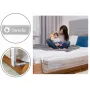 Protectie laterala pat, Lionelo, Eva, Cu buzunar accesorii, 150x35 cm, Conform cu standardul european de securitate BS7072, Gri - 19