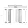 Poarta de siguranta, Lionelo, Truus Slim, Prin presiune, 105 cm, Conform cu standardul european de securitate EN1930, Gri - 3