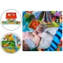 Salteluta  interactiva Lionelo, Agnes, Cu jucarii, Conform cu standardul european de securitate EN71, 142x142x45 cm, Multicolor - 17
