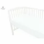 Cearceaf cu elastic, MimiNu, Jerse, Pentru patut 140X70 cm, Material certificat Oeko Tex Standard 100, White - 3