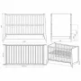 Patut copii din lemn Hubners Cosmo 120x60 cm alb cu sertar - 3